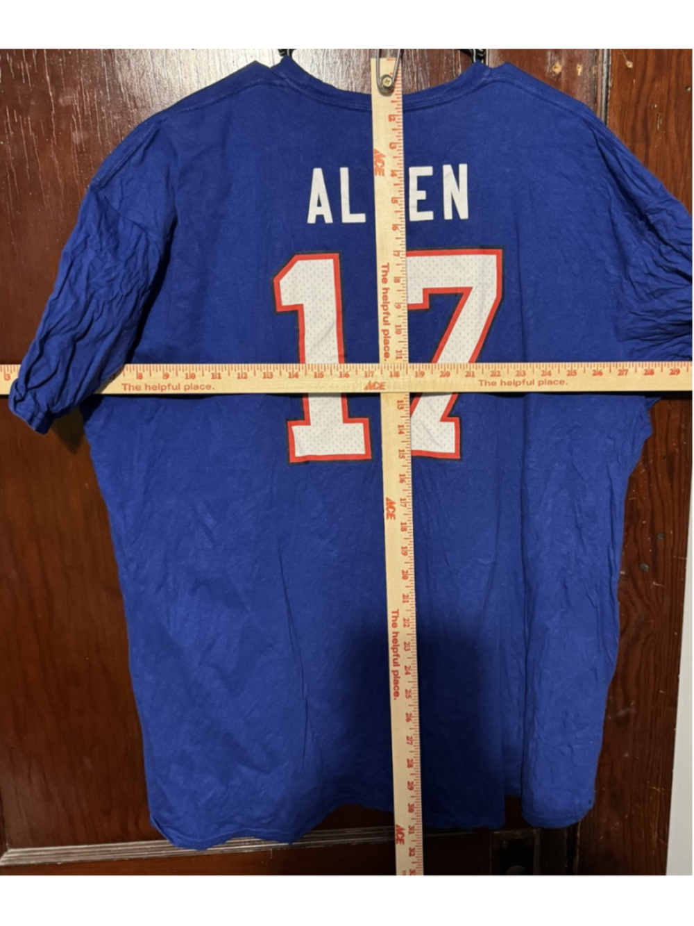 Buffalo Bills Josh Allen #17 Blue Fanatics T-Shirt Men Size 3XL - Picture 4 of 17